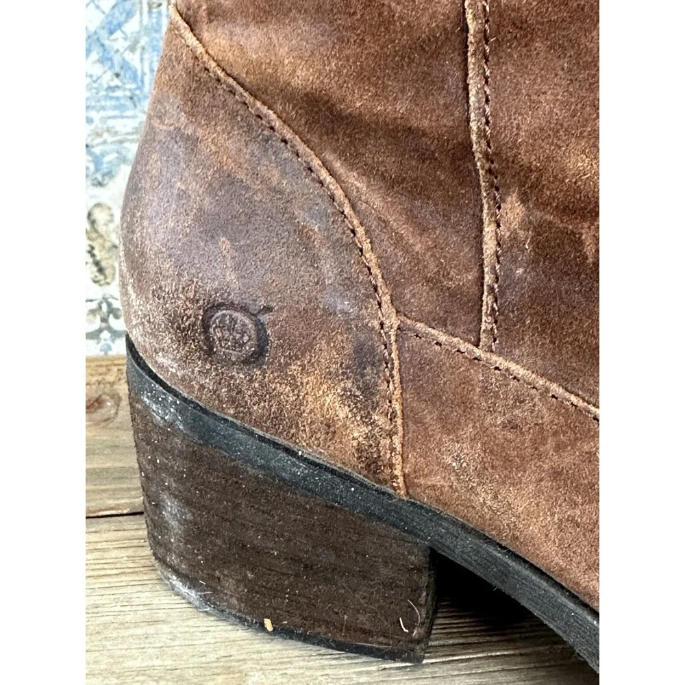 Born Over Knee Suede Boots BOHO Women's Caramel Brown Sz 7 M
